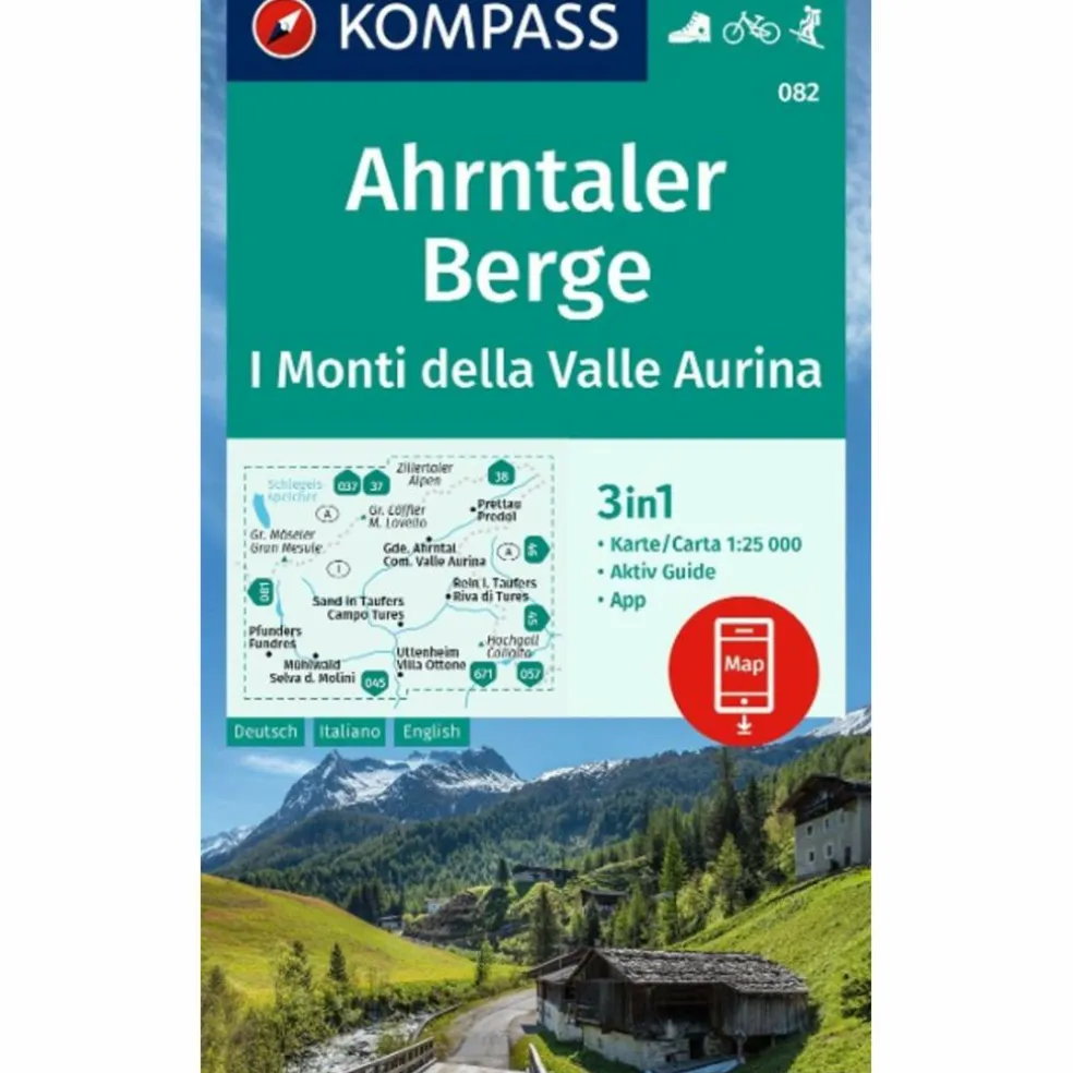 KOMPASS WANDERKARTE 082 AHRNTALER BERGE