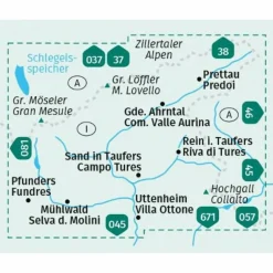 KOMPASS WANDERKARTE 082 AHRNTALER BERGE