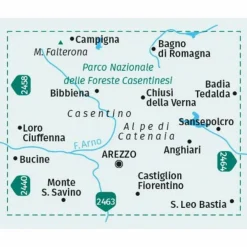 KOMPASS WANDERKARTE 2459 AREZZO, CASENTINO