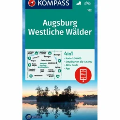 KOMPASS WANDERKARTE 162 AUGSBURG, WESTLICHE WÄLDER 1:50.000
