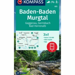 KOMPASS WANDERKARTE 872 BADEN-BADEN, MURGTAL, GAGGENAU
