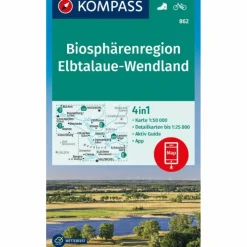 KOMPASS WANDERKARTE 862 BIOSPHÄRENREGION ELBTALAUE-WENDLAND
