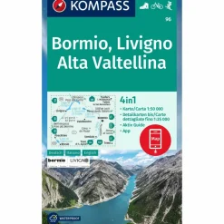 KOMPASS WANDERKARTE 96 BORMIO, LIVIGNO, ALTA VALTELLINA