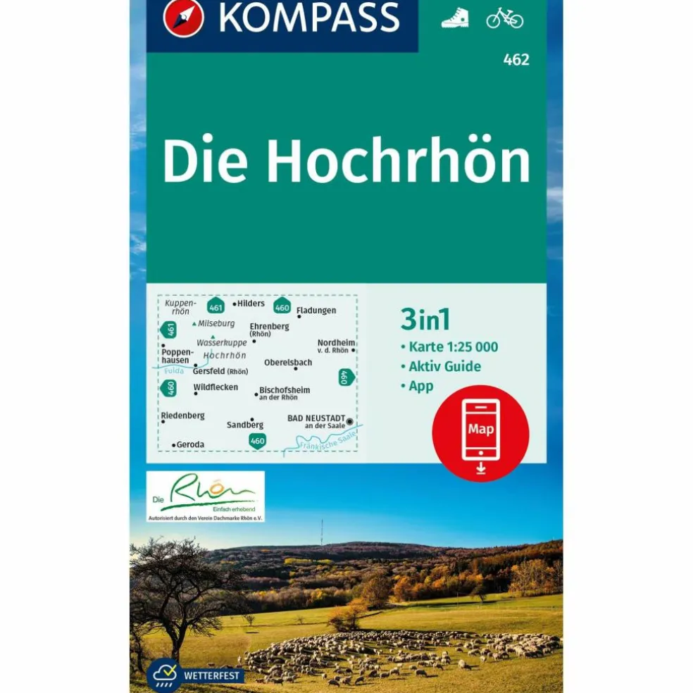 KOMPASS WANDERKARTE 462 DIE HOCHRHÖN