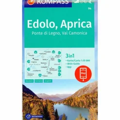 KOMPASS WANDERKARTE 94 EDOLO, APRICA, PONTE DI LEGNO