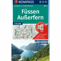 KOMPASS WANDERKARTE 4 FÜSSEN, AUßERFERN 1:50.000