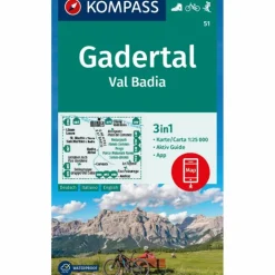KOMPASS WANDERKARTE 51 GADERTAL / VAL BADIA 1:25.000