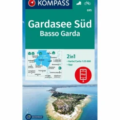 KOMPASS WANDERKARTE 695 GARDASEE SÜD, BASSO GARDA 1:25.000