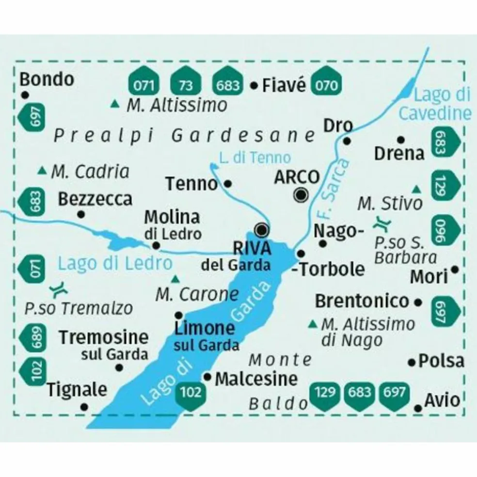 KOMPASS WANDERKARTE 659 GARDASEE NORD