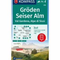KOMPASS WANDERKARTE 076 GRÖDEN, SEISER ALM