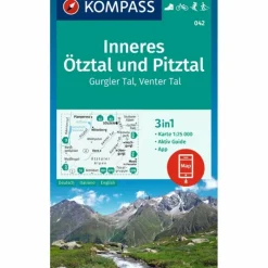 KOMPASS WANDERKARTE 042 INNERES ÖTZTAL UND PITZTAL