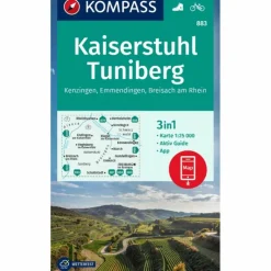 KOMPASS WANDERKARTE 883 KAISERSTUHL, TUNIBERG, KENZINGEN