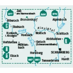 KOMPASS WANDERKARTE 880 KINZIGTAL SCHRAMBERG, 1:25.000