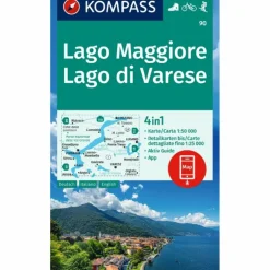 KOMPASS WANDERKARTE 90 LAGO MAGGIORE, LAGO DI VARESE
