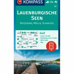 KOMPASS WANDERKARTE 721 LAUENBURGISCHE SEEN, RATZEBURG