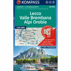 KOMPASS WANDERKARTE 105 LECCO, VALLE BREMBANA, ALPI OROBIE