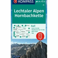 KOMPASS WANDERKARTE 24 LECHTALER ALPEN, HORNBACHKETTE