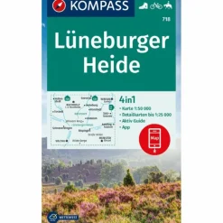 KOMPASS WANDERKARTE 718 LÜNEBURGER HEIDE 1:50.000