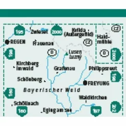 KOMPASS WANDERKARTE 196 MITTLERER BAYERISCHER WALD 1:50.000