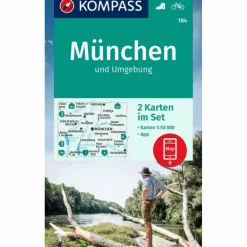 KOMPASS WANDERKARTE 184 MÜNCHEN UND UMGEBUNG