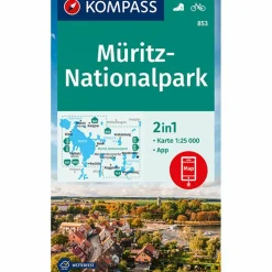 KOMPASS WANDERKARTE 853 MÜRITZ-NATIONALPARK 1:25000