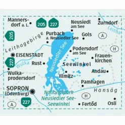 KOMPASS WANDERKARTE 215 NEUSIEDLER SEE 1:50.000
