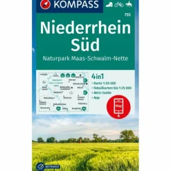 KOMPASS WANDERKARTE 755 NIEDERRHEIN SÜD