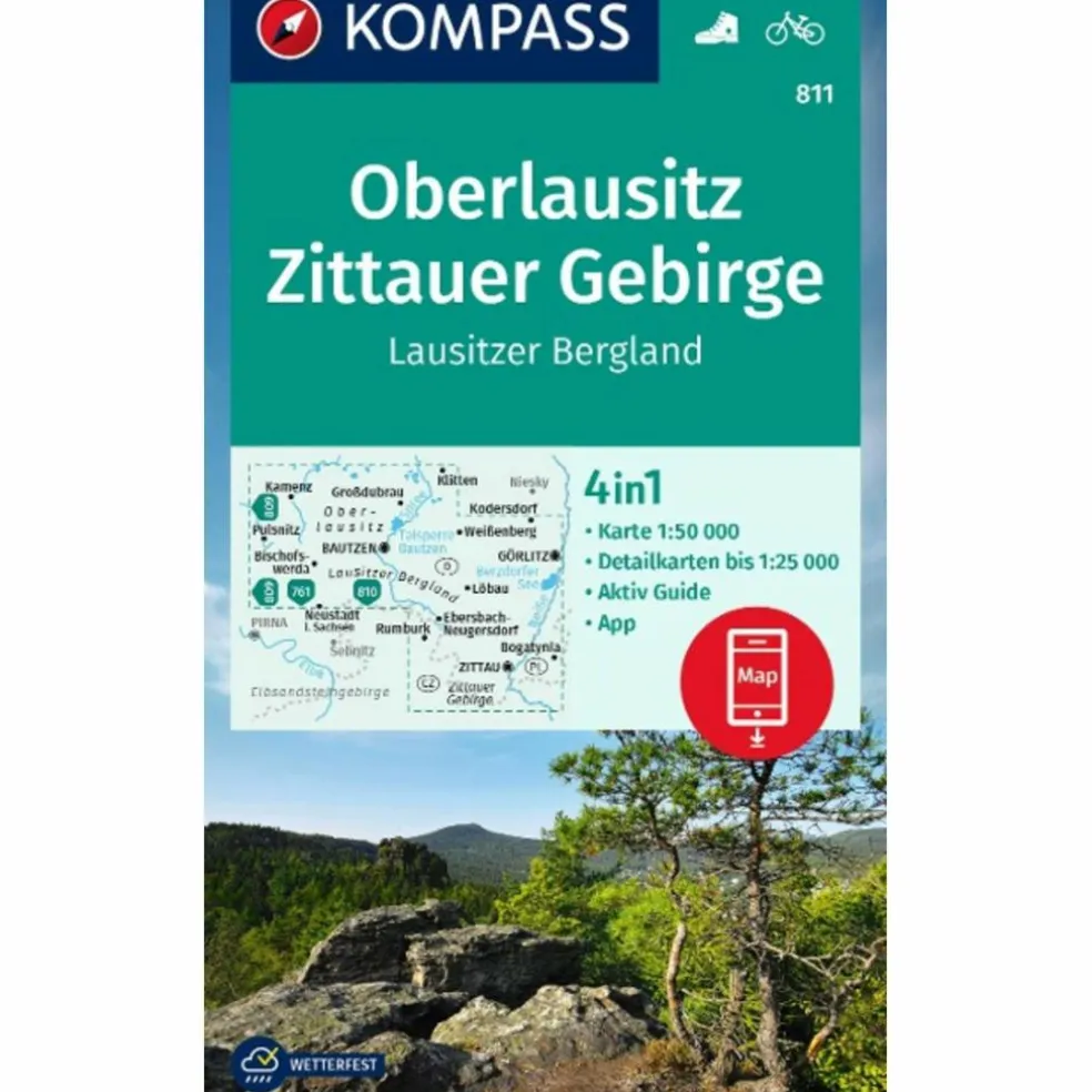 KOMPASS WANDERKARTE 811 OBERLAUSITZ, ZITTAUER GEBIRGE