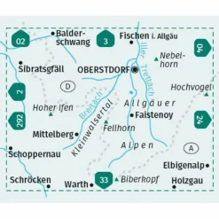 KOMPASS WANDERKARTE 03 OBERSTDORF, KLEINWALSERTAL 1:25.000