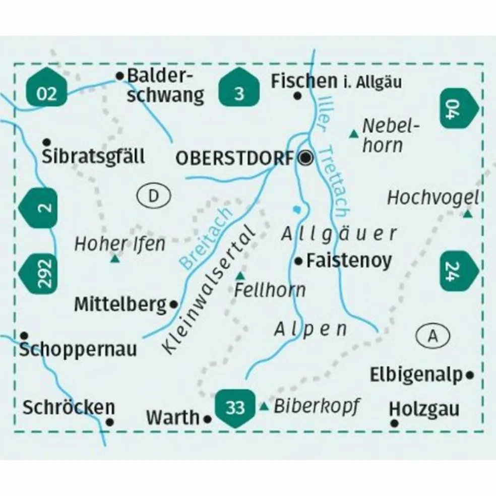 KOMPASS WANDERKARTE 03 OBERSTDORF, KLEINWALSERTAL 1:25.000