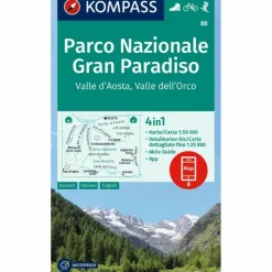 KOMPASS WANDERKARTE 86 PARCO NAZIONALE GRAN PARADISO