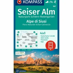 KOMPASS WANDERKARTE 067 SEISER ALM, SCHLERN-ROSENGARTEN