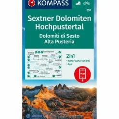 KOMPASS WANDERKARTE 657 SEXTNER DOLOMITEN, HOCHPUSTERTAL