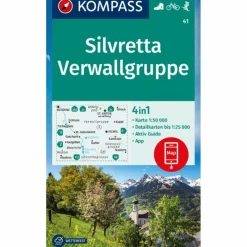 KOMPASS WANDERKARTE 41 SILVRETTA, VERWALLGRUPPE 1:50.000