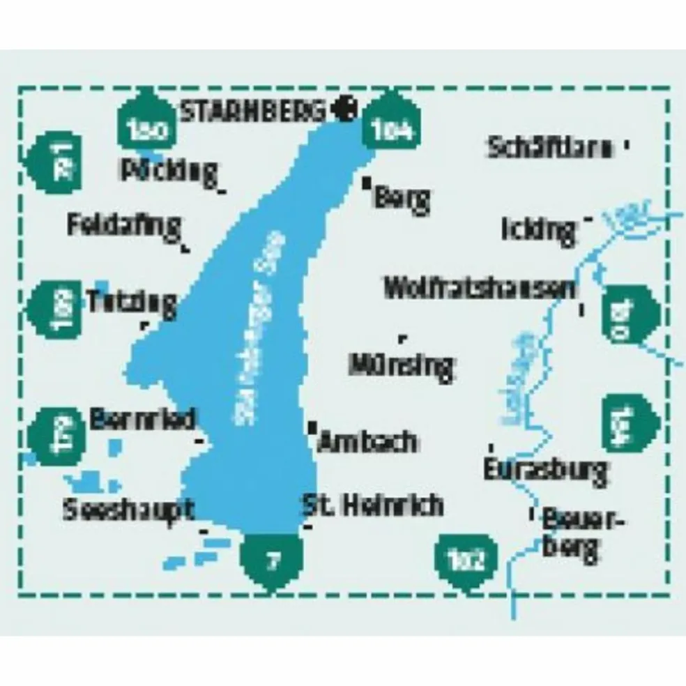 KOMPASS WANDERKARTE 793 STARNBERGER SEE 1:25.000