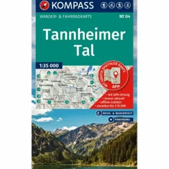 KOMPASS WANDERKARTE 04 TANNHEIMER TAL 1:35.000
