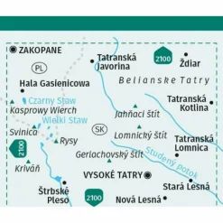 KOMPASS WANDERKARTE 2130 TATRA HOHE, BELAER