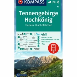 KOMPASS WANDERKARTE 15 TENNENGEBIRGE, HOCHKÖNIG