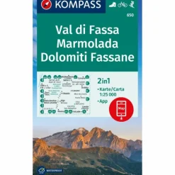 KOMPASS WANDERKARTE 650 VAL DI FASSA, MARMOLADA