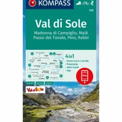 KOMPASS WANDERKARTE 119 VAL DI SOLE, MADONNA DI CAMPIGLIO