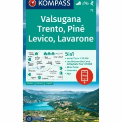 KOMPASS WANDERKARTE 75 VALSUGANA, TRENTO, PINÉ, LEVICO