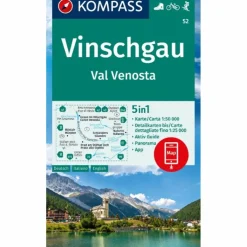 KOMPASS WANDERKARTE 52 VINSCHGAU / VAL VENOSTA 1:50.000