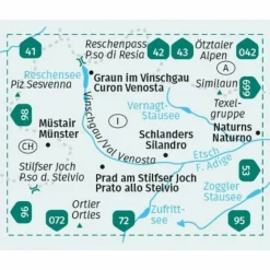 KOMPASS WANDERKARTE 52 VINSCHGAU / VAL VENOSTA 1:50.000