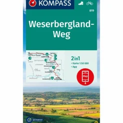 KOMPASS WANDERKARTE 819 WESERBERGLAND-WEG 1:50.000