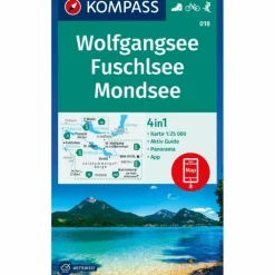 KOMPASS WANDERKARTE 018 WOLFGANGSEE, FUSCHLSEE, MONDSEE