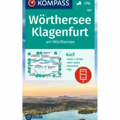 KOMPASS WANDERKARTE 061 WÖRTHERSEE, KLAGENFURT AM WÖRTHERSEE