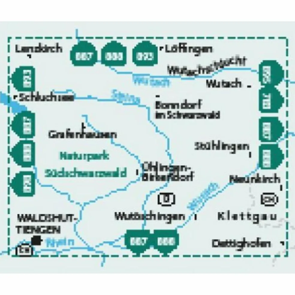 KOMPASS WANDERKARTE 899 WUTACHSCHLUCHT, WALDSHUT-TIENGEN