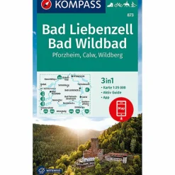 KOMPASS WANDERKARTE BAD LIEBENZELL, BAD WILDBAD 1:25 000