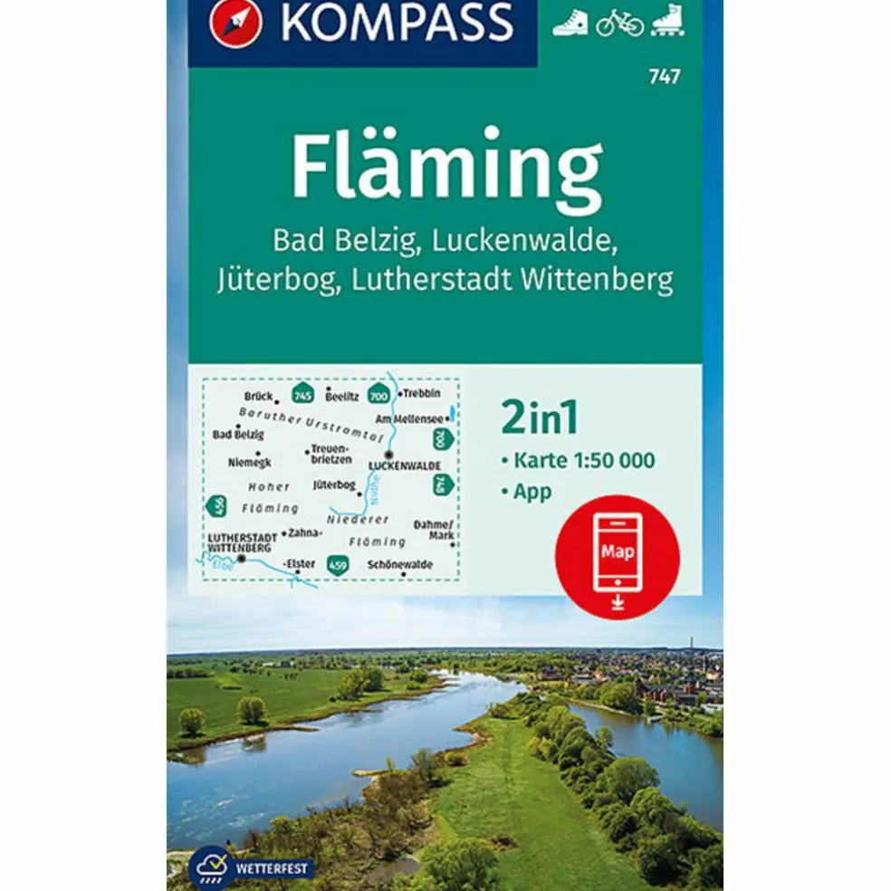KOMPASS WANDERKARTE FLÄMING 1:50 000