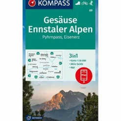 KOMPASS WANDERKARTE GESÄUSE, ENNSTALER ALPEN, PYHRNPASS